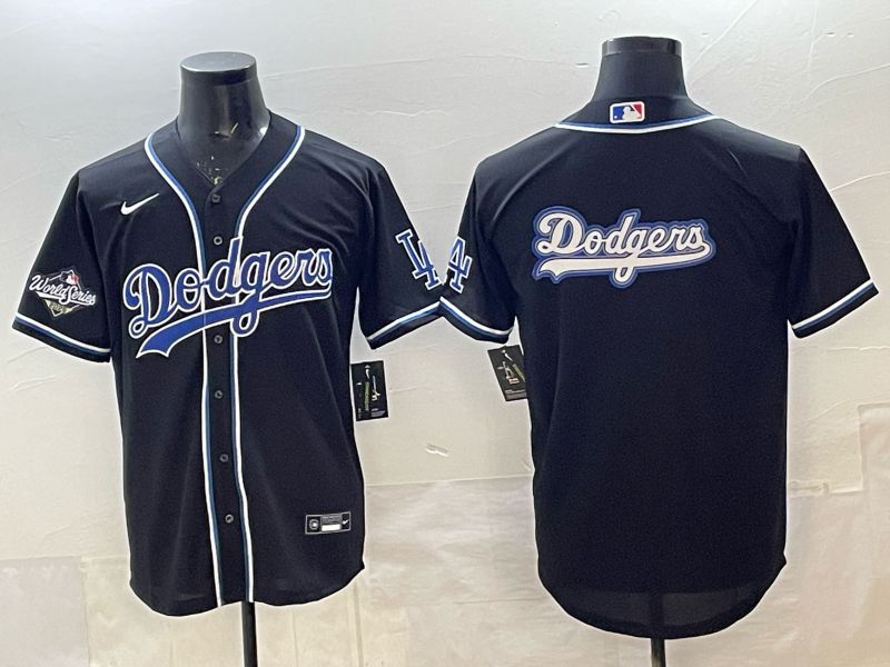 Men 2025 Nike Los Angeles Dodgers Blank Black MLB Jersey style 008